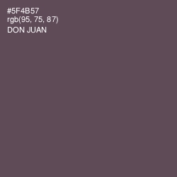 #5F4B57 - Don Juan Color Image